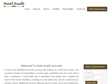 Tablet Screenshot of hotelavadh.com